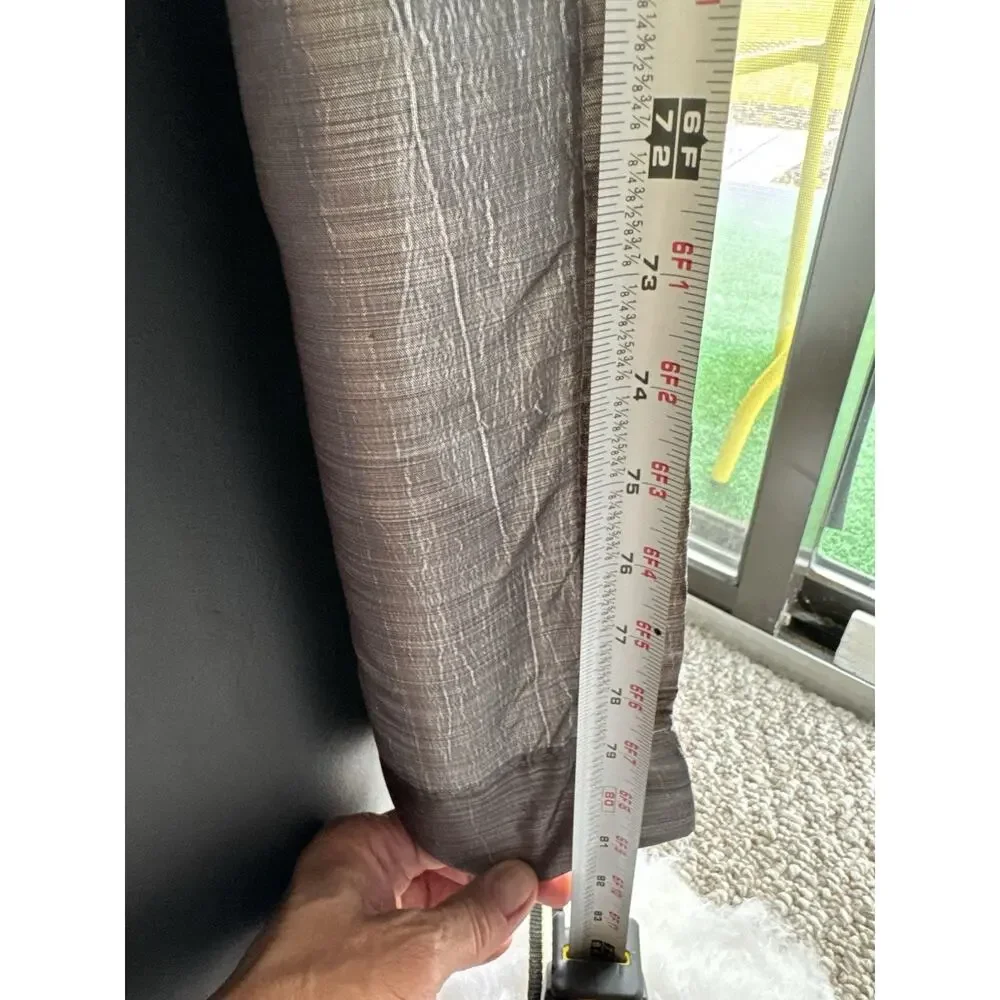 Set of 2 Beartistic Gray Curtains Panels Simple Chic Cozy Grey MidCentury Modern